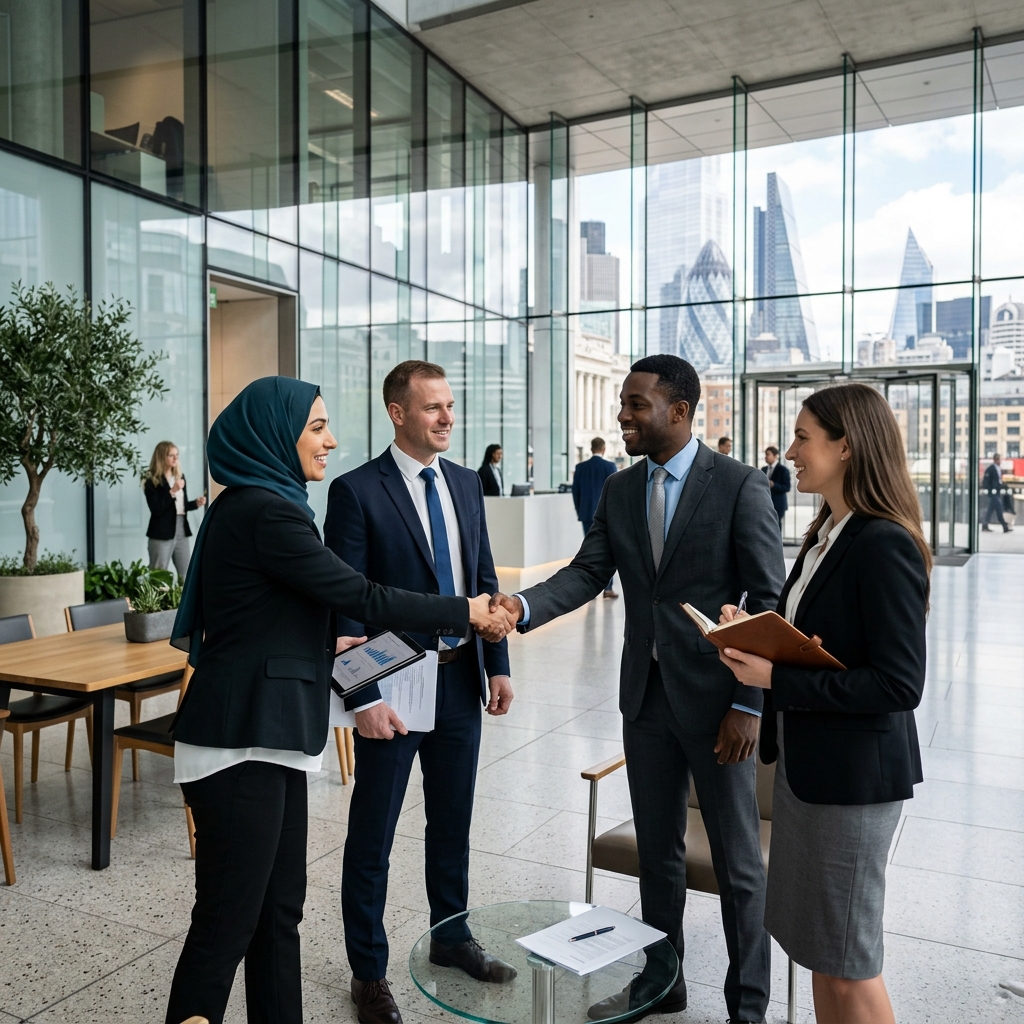Al Durah business team lobby collaboration