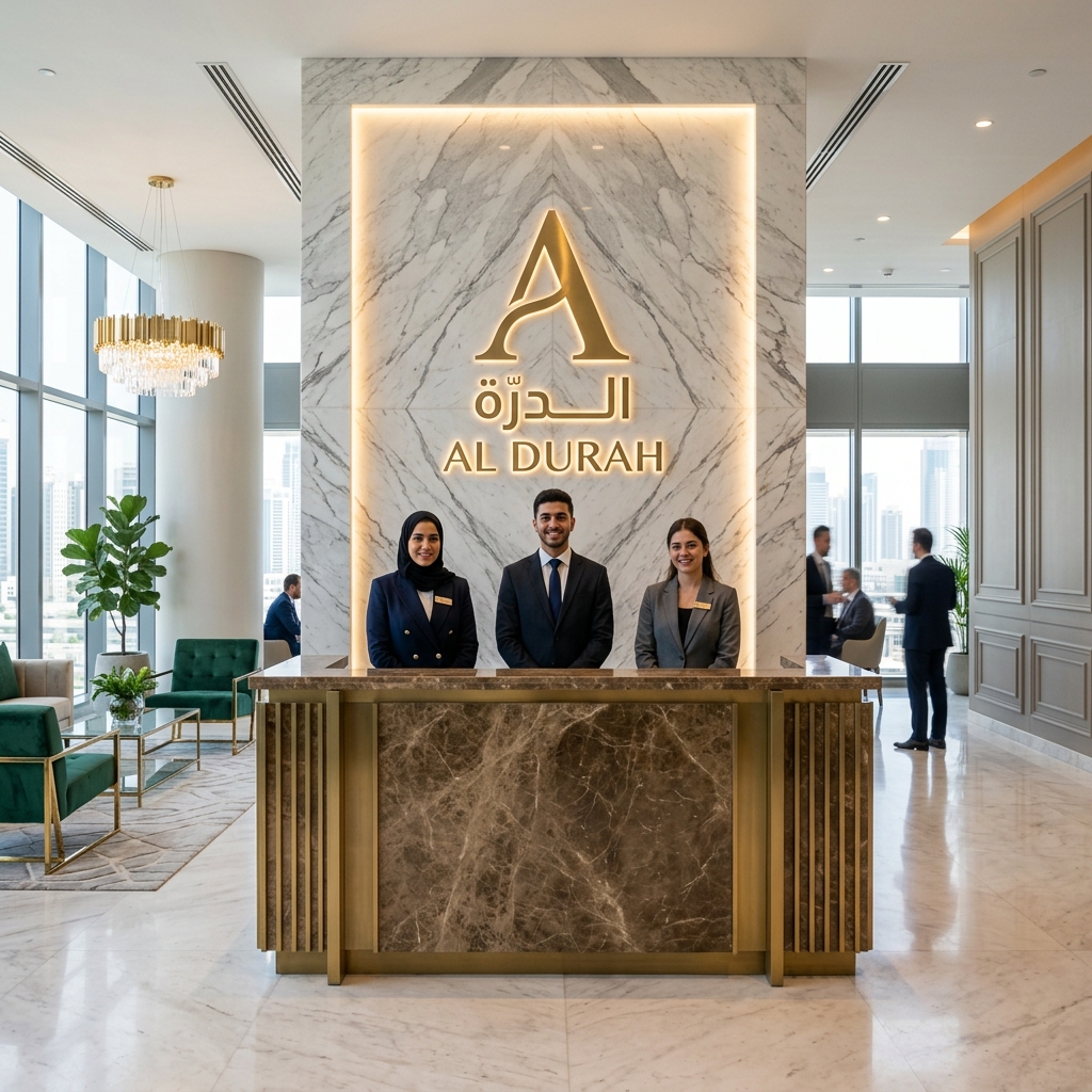 Al Durah Business Center lobby reception desk
